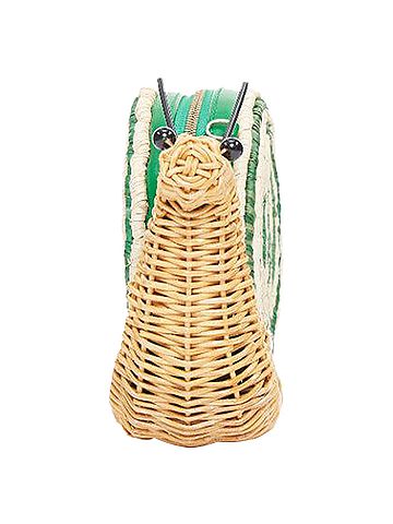 Kate Spade New York Kate Spade Spring Forward Wicker Snail raffia rattan crossbody clutch bag (view 2)