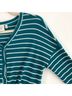 Good Luck Gem Stripes Blue Green Long Sleeve Top Size S - photo 8