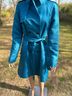 Etcetera Blue Teal Trenchcoat Size 4 - photo 6