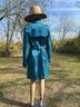 Etcetera Blue Teal Trenchcoat Size 4 - photo 7