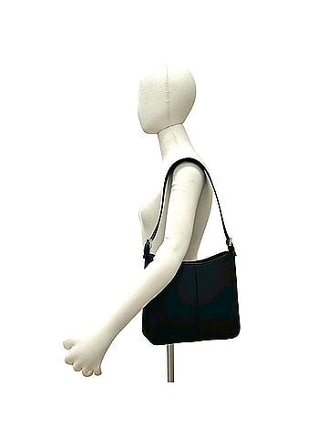 Burberry BURBERRY Nova Check Leather Semi-One Shoulder Bag Tote Black 11376 (view 2)