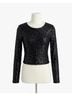 Z Supply Print Black Aurora Sequin Top Size L - photo 1