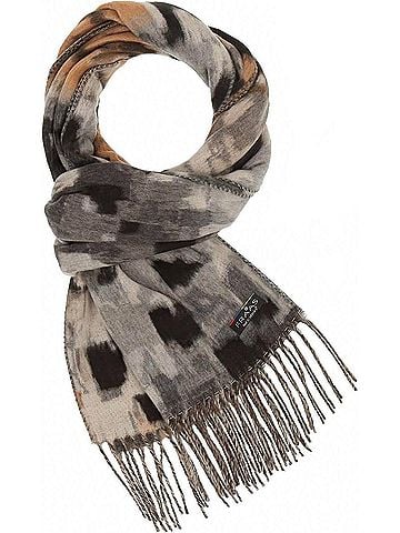 V.Fraas Women's Abstract Houndstooth Cashmink Scarf (view 2)