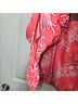 Avenue Floral Red Short Sleeve Blouse Size 26 - photo 8