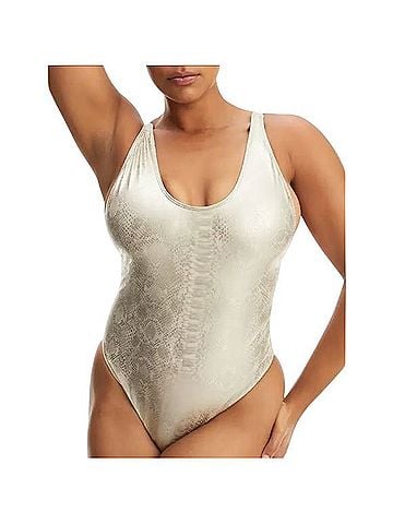 Good American Metallic Snake Swimsuit One Piece Swimsuit (view 1)