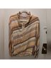 Lilya Stripes Brown Tan Long Sleeve Blouse Size XL - photo 7