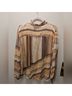 Lilya Stripes Brown Tan Long Sleeve Blouse Size XL - photo 9