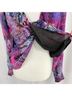 Bar III Snake Print Multi Color Long Sleeve Blouse Size M - photo 5