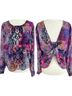 Bar III Snake Print Multi Color Long Sleeve Blouse Size M - photo 4