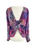 Bar III Snake Print Multi Color Long Sleeve Blouse Size M - photo 2