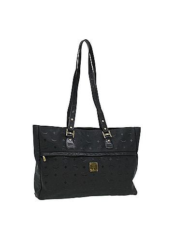 MCM MCM Vicetos Logogram Shoulder Bag PVC Leather Black Auth ti758 (view 1)