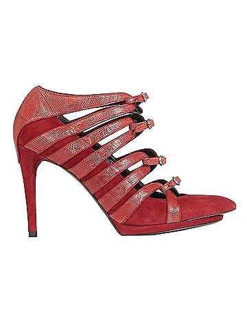 Balenciaga Multistrap Suede and Leather Pumps (view 1)