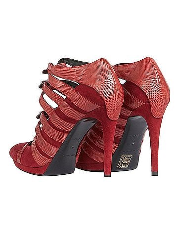 Balenciaga Multistrap Suede and Leather Pumps (view 2)