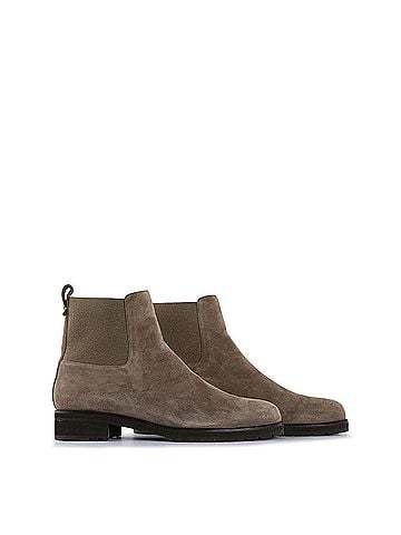 Loro Piana Loro Piana Taupe Suede Chelsea Ankle Boots (view 1)