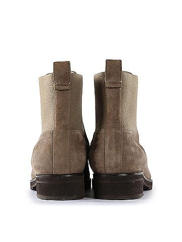 Loro Piana Loro Piana Taupe Suede Chelsea Ankle Boots (view 2)