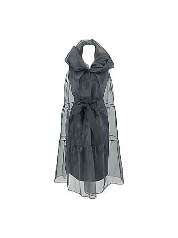 Moschino Moschino shift dress with black tulle overlay (view 1)