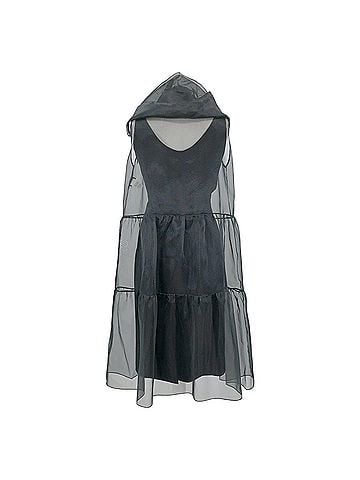 Moschino Moschino shift dress with black tulle overlay (view 2)