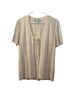 St. John Solid Ivory Short Sleeve Blouse Size 4 - photo 1