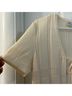 St. John Solid Ivory Short Sleeve Blouse Size 4 - photo 3