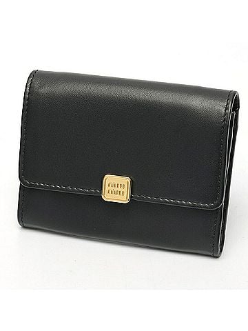 Miu Miu Miu Miu Miu Leather Flap Card Case Compact Wallet in Black (view 1)