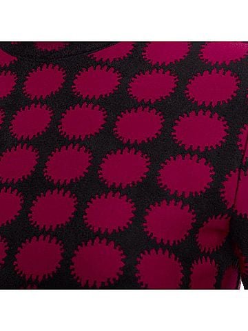 Alaïa ALAIA red black viscose graphic polka dot illusion bodycon dress FR36 S (view 2)