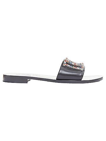 Christian Dior Dior Diorevolution multicolor crystal pave logo sandals slides (view 2)