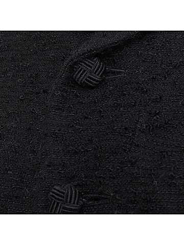 Junya Watanabe JUNYA WATANABE 2014 black wool tweed flap pocket collared coat XS (view 2)