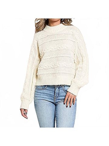 Z Supply Arctic Cable Cropped Sweater (view 2)