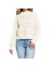 Z Supply Print White Arctic Cable Cropped Sweater Size XL - photo 2