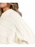 Z Supply Print White Arctic Cable Cropped Sweater Size XL - photo 3