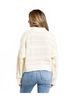 Z Supply Print White Arctic Cable Cropped Sweater Size XL - photo 4
