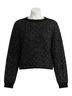 Z Supply Print Black Gleam Sequin Sweater Size L - photo 1