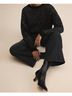 Z Supply Print Black Gleam Sequin Sweater Size L - photo 3