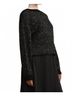 Z Supply Print Black Gleam Sequin Sweater Size L - photo 4