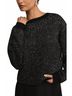 Z Supply Print Black Gleam Sequin Sweater Size L - photo 6