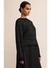 Z Supply Print Black Gleam Sequin Sweater Size XS - photo 4