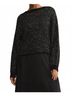Z Supply Print Black Gleam Sequin Sweater Size M - photo 2
