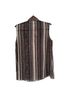 Rodarte 100% Polyester Paisley Stripes Brown Pink Blue Sleeveless Blouse Size M - photo 2