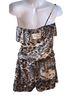 Flamingo Animal Print Black Jumpsuit Size S - photo 2