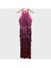 Mac Duggal 100% Polyester Pink Purple Cocktail Dress Size 6 - photo 9