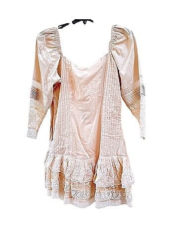 LoveShackFancy Shania Dress in Nougat Cocktail Dress (view 2)