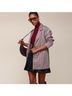 Anthropologie Checkered-gingham Chevron-herringbone Graphic Houndstooth Jacquard Plaid Stripes Multi Color Tan Burgundy Blazer Size S - photo 8
