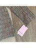 Anthropologie Checkered-gingham Chevron-herringbone Graphic Houndstooth Jacquard Plaid Stripes Multi Color Tan Burgundy Blazer Size S - photo 4
