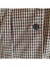 Anthropologie Checkered-gingham Chevron-herringbone Graphic Houndstooth Jacquard Plaid Stripes Multi Color Tan Burgundy Blazer Size S - photo 5