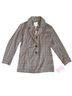 Anthropologie Checkered-gingham Chevron-herringbone Graphic Houndstooth Jacquard Plaid Stripes Multi Color Tan Burgundy Blazer Size S - photo 1