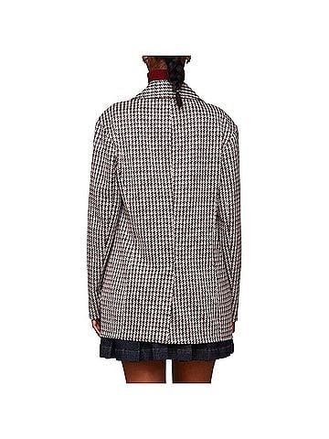Anthropologie Avec Les Filles Houndstooth Knit Longline in Heritage Houndstooth Blazer (view 2)