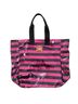 Pink Stripes Pink Black Tote One size - photo 1