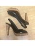 Stuart Weitzman Black Tan Heels Size 7 1/2 - photo 4
