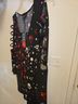 Bold Elements Floral Polka Dots Black Red White Long Sleeve Blouse Size XL - photo 5