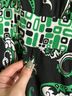 Olian Floral Black Green White Casual Dress Size M - photo 4